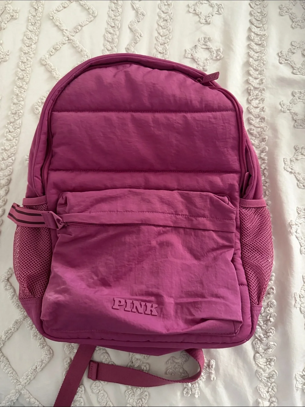 PINK Victoria's Secret Magenta Quilted Front Backpack